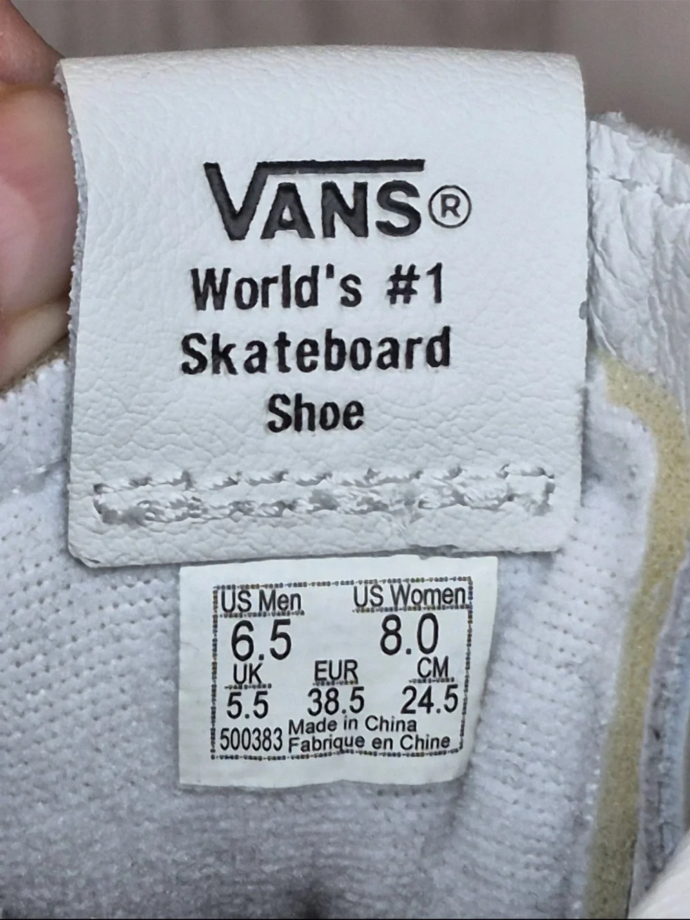 Vans x Vault Sk8-Hi Women's Size 8True White Vibram LX Skate Shoes Boots
